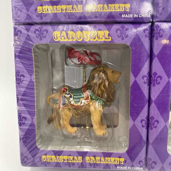 Set of 8 Costco Carousel Animal Christmas Ornaments Merry Go Round SEALED - Picture 6 of 15